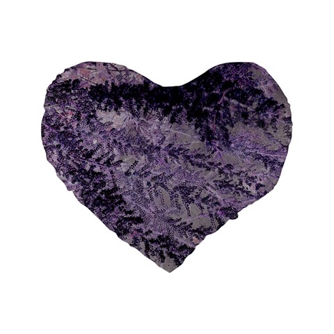Flowers Branches Purple Standard 16  Premium Flano Heart Shape Cushions from ArtsNow.com Front