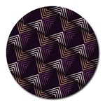 Zigzag Motif Design Round Mousepads