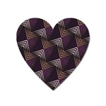 Zigzag Motif Design Heart Magnet