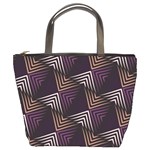 Zigzag Motif Design Bucket Bag