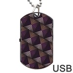 Zigzag Motif Design Dog Tag USB Flash (One Side)