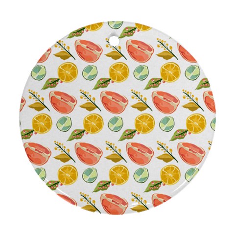 Citrus Gouache Pattern Ornament (Round) from ArtsNow.com Front