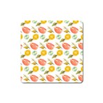 Citrus Gouache Pattern Square Magnet