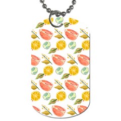 Citrus Gouache Pattern Dog Tag (Two Sides) from ArtsNow.com Back
