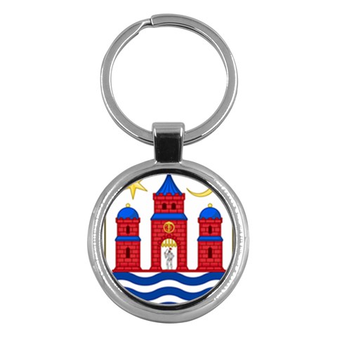 Lesser Coat of Arms of Copenhagen Key Chain (Round) from ArtsNow.com Front