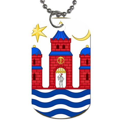 Lesser Coat of Arms of Copenhagen Dog Tag (Two Sides) from ArtsNow.com Front