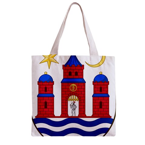 Lesser Coat of Arms of Copenhagen Zipper Grocery Tote Bag from ArtsNow.com Front