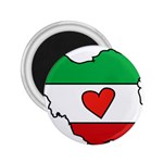Heart Flag Map of Iran  2.25  Magnets