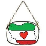 Heart Flag Map of Iran  Chain Purse (Two Sides)