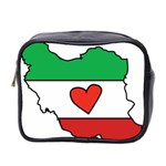 Heart Flag Map of Iran  Mini Toiletries Bag (Two Sides)