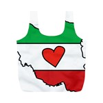 Heart Flag Map of Iran  Full Print Recycle Bag (M)