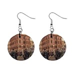 Piazza Di Spagna, Rome Italy Mini Button Earrings