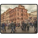 Piazza Di Spagna, Rome Italy Fleece Blanket (Medium) 