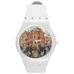 Piazza Di Spagna, Rome Italy Round Plastic Sport Watch (M)