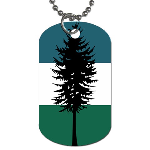 Flag of Cascadia  Dog Tag (One Side) from ArtsNow.com Front