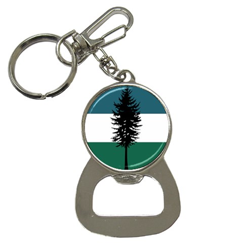Flag of Cascadia  Bottle Opener Key Chain from ArtsNow.com Front