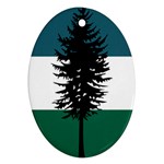 Flag of Cascadia  Oval Ornament (Two Sides)