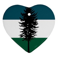 Flag of Cascadia  Heart Ornament (Two Sides) from ArtsNow.com Front