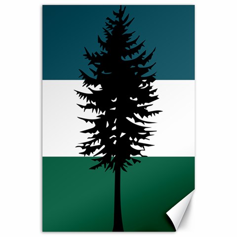 Flag of Cascadia  Canvas 24  x 36  from ArtsNow.com 23.35 x34.74  Canvas - 1