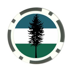 Flag of Cascadia  Poker Chip Card Guard (10 pack) from ArtsNow.com Front
