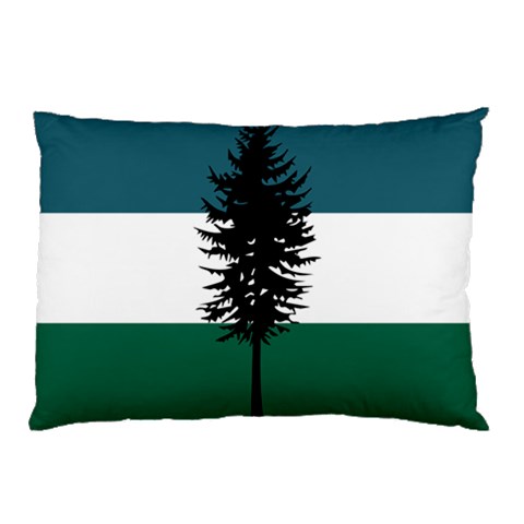 Flag of Cascadia  Pillow Case (Two Sides) from ArtsNow.com Front
