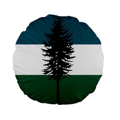 Flag of Cascadia  Standard 15  Premium Flano Round Cushions from ArtsNow.com Back