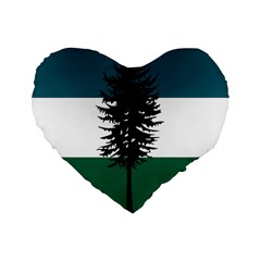 Flag of Cascadia  Standard 16  Premium Flano Heart Shape Cushions from ArtsNow.com Front