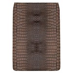 Brown Alligator Leather Skin Removable Flap Cover (L)