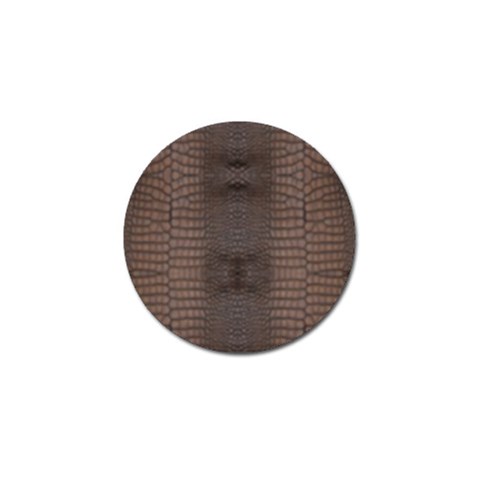 Brown Alligator Leather Skin Golf Ball Marker from ArtsNow.com Front