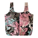 Marbling Collage Full Print Recycle Bag (L)