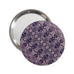 Violet Textured Mosaic Ornate Print 2.25  Handbag Mirrors