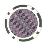 Violet Textured Mosaic Ornate Print Poker Chip Card Guard (10 pack)
