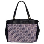 Violet Textured Mosaic Ornate Print Oversize Office Handbag (2 Sides)