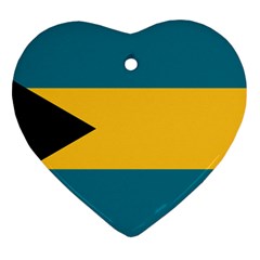 Flag of the Bahamas Heart Ornament (Two Sides) from ArtsNow.com Front