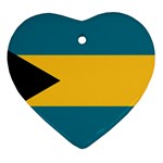 Flag of the Bahamas Heart Ornament (Two Sides)