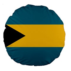 Flag of the Bahamas Large 18  Premium Round Cushions from ArtsNow.com Back