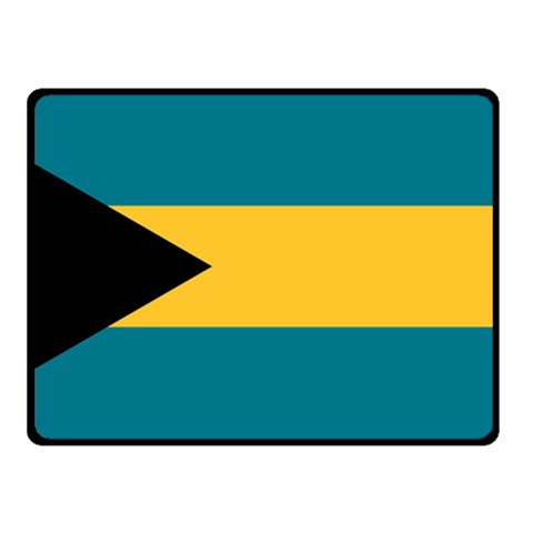 Flag of the Bahamas Double Sided Fleece Blanket (Small)  from ArtsNow.com 45 x34  Blanket Front