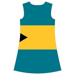 Flag of the Bahamas Kids  Short Sleeve Velvet Dress from ArtsNow.com Back