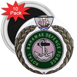 Emblem of Bahamas Defence Force  3  Magnets (10 pack) 