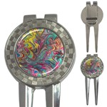 Abstract marbling swirls 3-in-1 Golf Divots