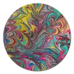 Abstract marbling swirls Magnet 5  (Round)