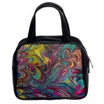 Abstract marbling swirls Classic Handbag (Two Sides)
