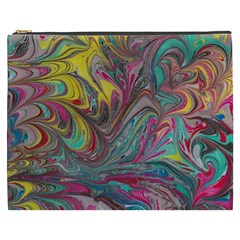 Abstract marbling swirls Cosmetic Bag (XXXL) from ArtsNow.com Front