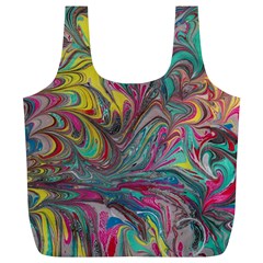 Abstract marbling swirls Full Print Recycle Bag (XL) from ArtsNow.com Back