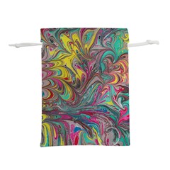 Abstract marbling swirls Lightweight Drawstring Pouch (S) from ArtsNow.com Front