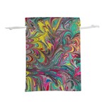 Abstract marbling swirls Lightweight Drawstring Pouch (S)
