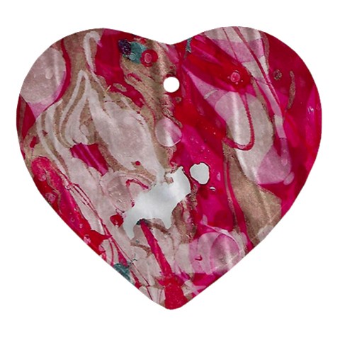 Magenta on pink Ornament (Heart) from ArtsNow.com Front