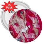 Magenta on pink 3  Buttons (10 pack) 