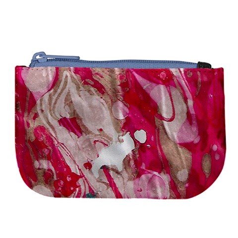 Magenta on pink Large Coin Purse from ArtsNow.com Front