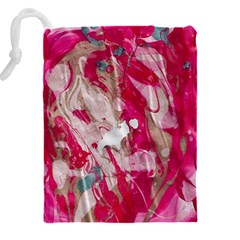Magenta on pink Drawstring Pouch (5XL) from ArtsNow.com Back